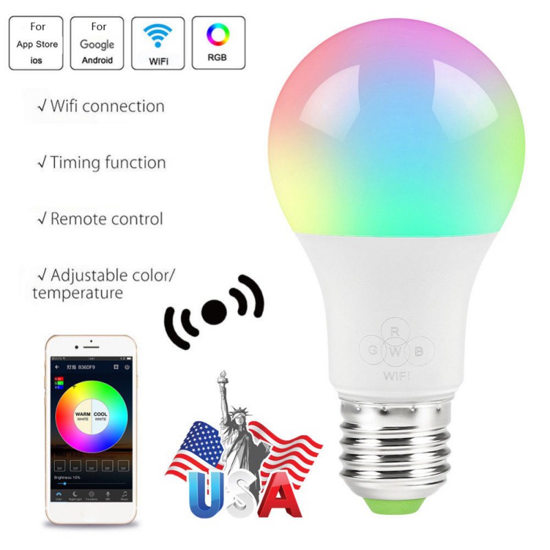 miniatura 13  - Para el asistente de inicio Alexa Google inteligente Wi-Fi Bombilla LED RGB Color Cambiante Usa