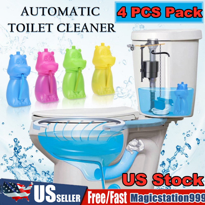 Automatic Toilet Bowl Cleaner Set Home Tank Cleaning Bleach Blue Flush
